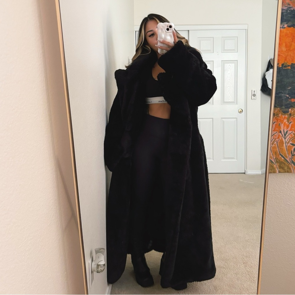 Good American Black Long Coat